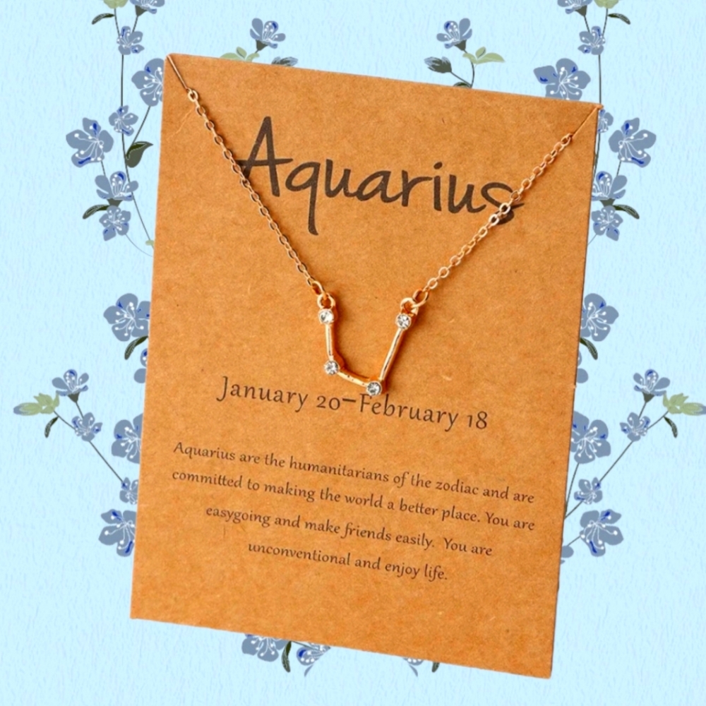 Aquarius Zodiac Necklace